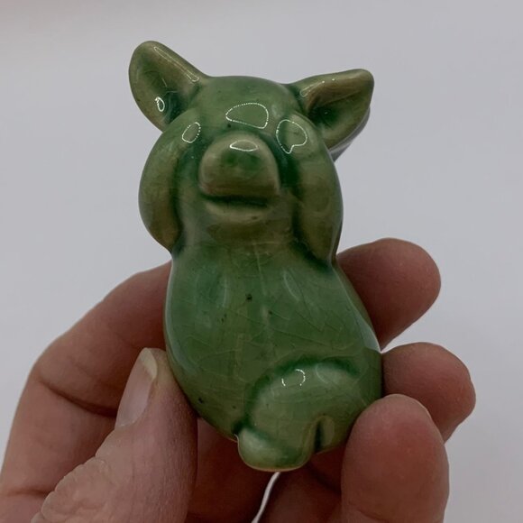 See No Evil - Hear No Evil Pig Angels Ceramic Figurine Tchotchke Flying Pigs - Picture 3 of 13